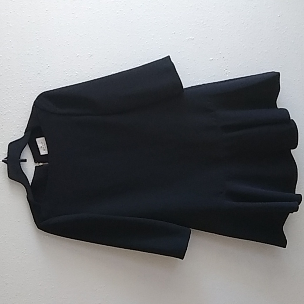 kate spade Black Long-Sleeve Drop-Waist Flounce Dress
